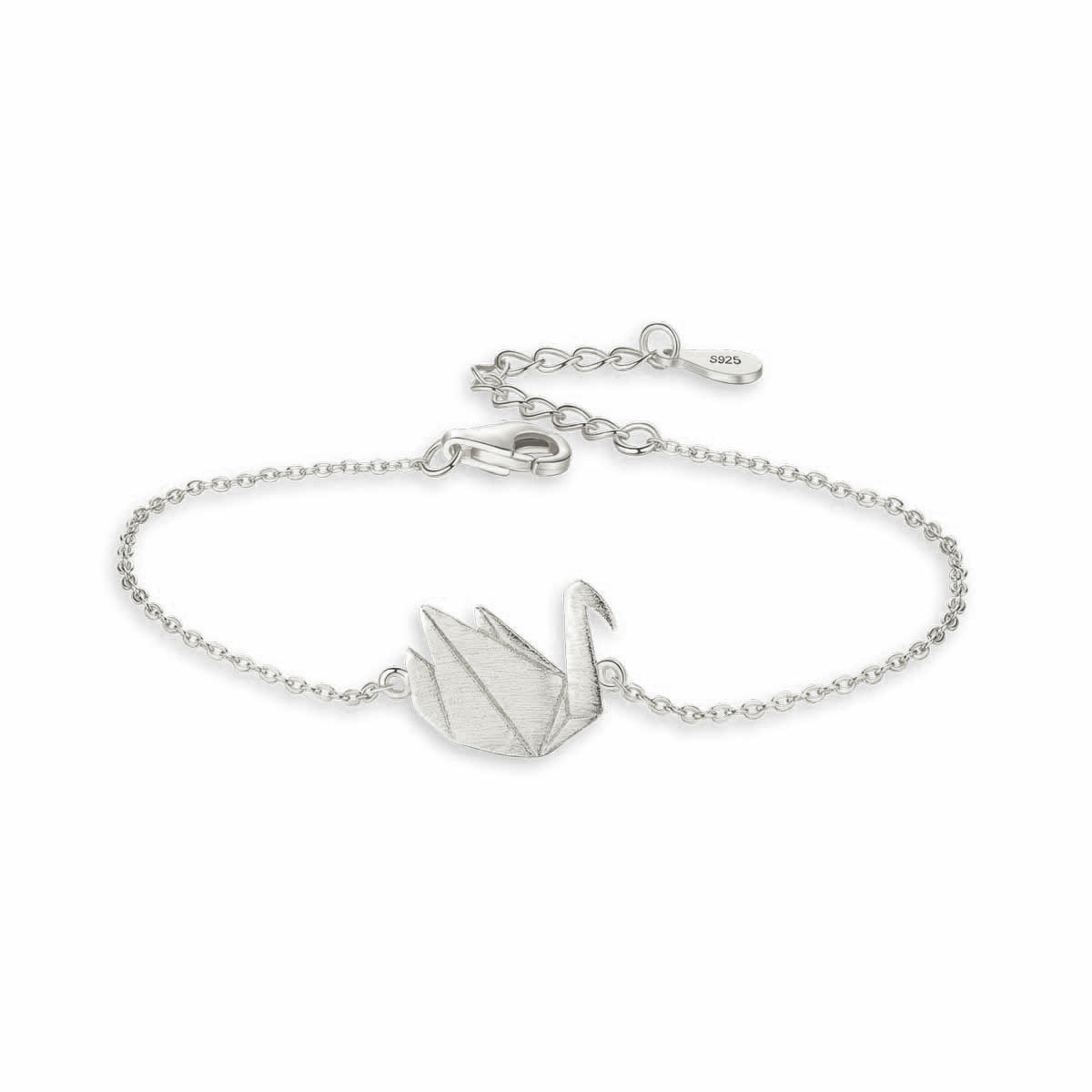 Gift Beautiful Swan Animal 925 Sterling Silver Bracelet