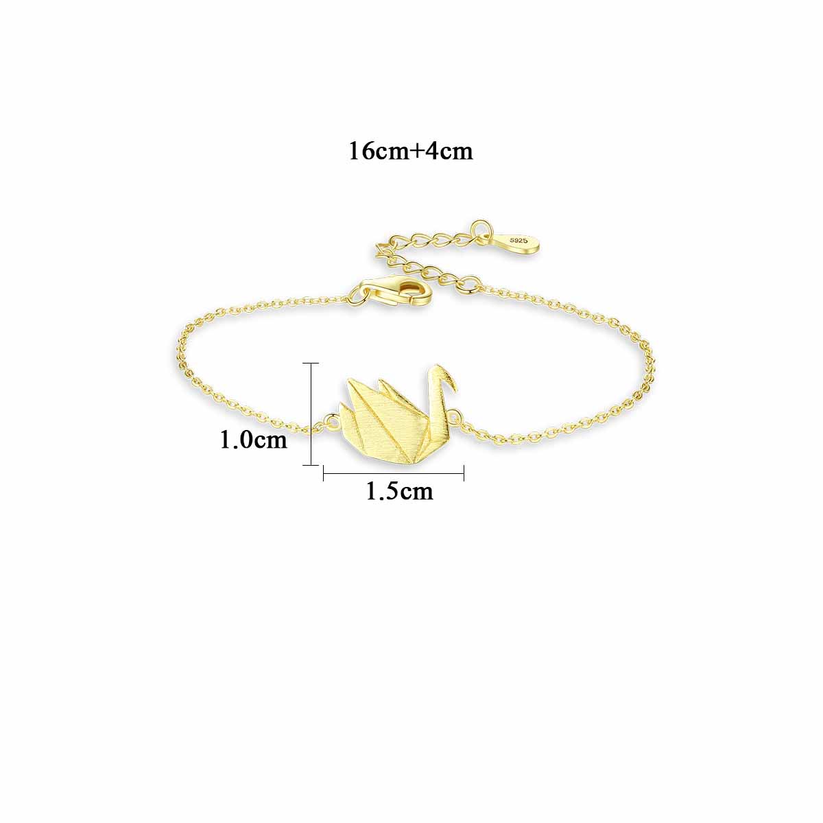 Gift Beautiful Swan Animal 925 Sterling Silver Bracelet
