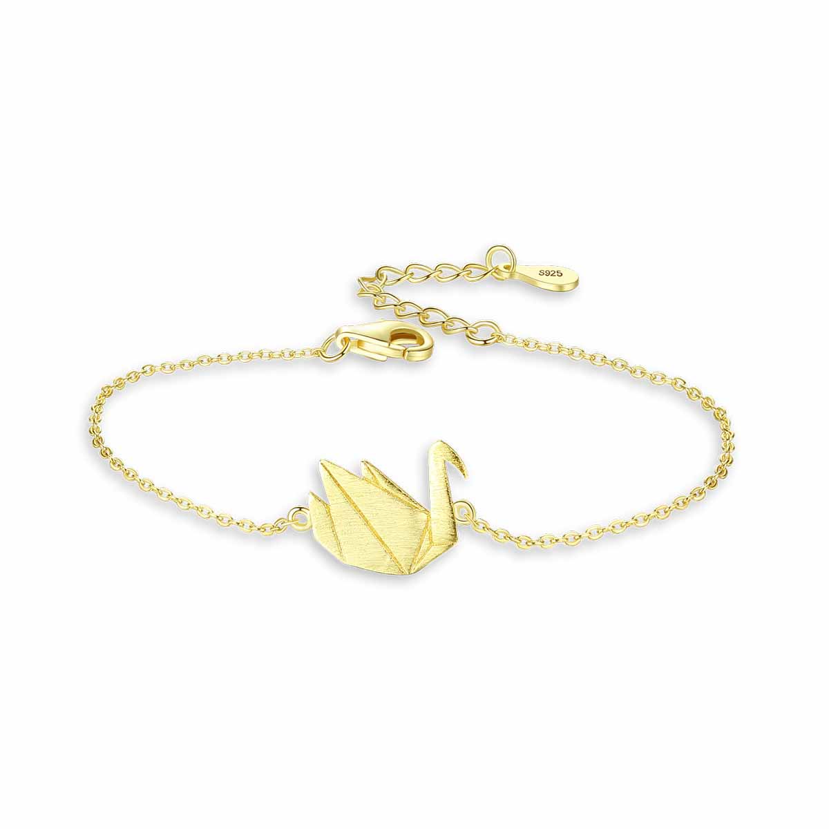 Gift Beautiful Swan Animal 925 Sterling Silver Bracelet