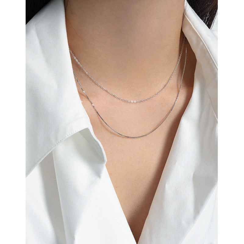 Simple Omega Chain Fashion 925 Sterling Silver Bracelet