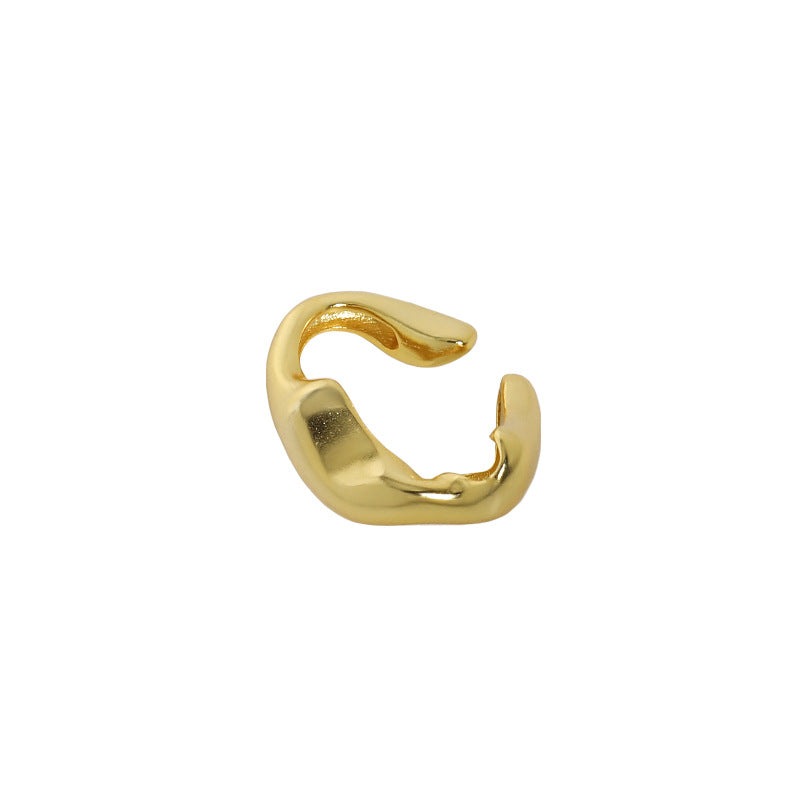 Fashion Irregular Ear 925 Sterling Silver Non-Pierced Earring Single