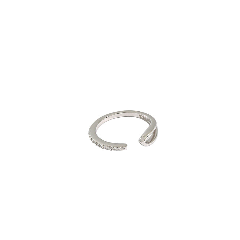 Party Simple CZ Lines 925 Sterling Silver Non-Pierced Earring Single